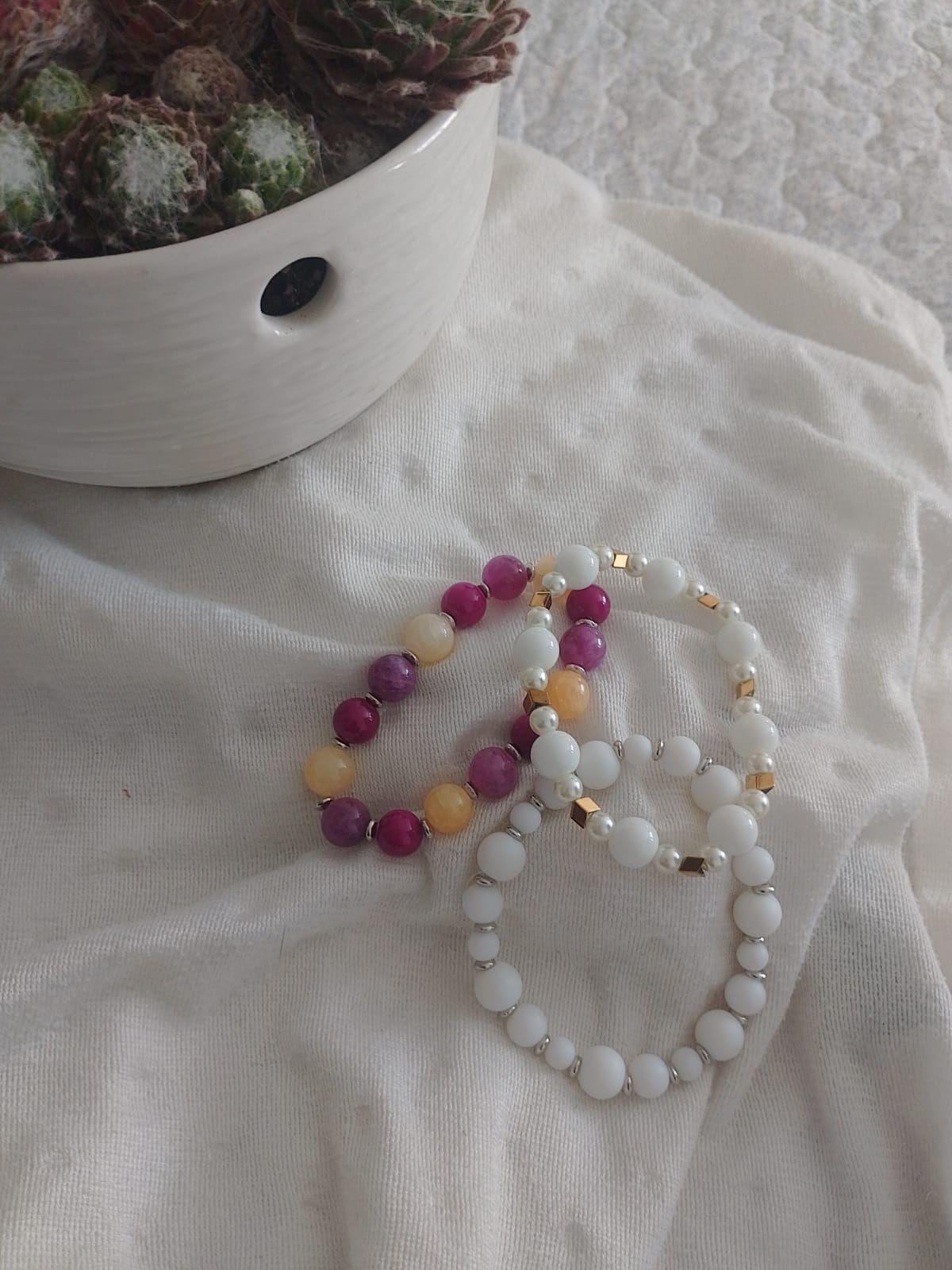 Pulseras Mujer Set 3 Piedras Naturales Colores – Árbol de la Vida-4