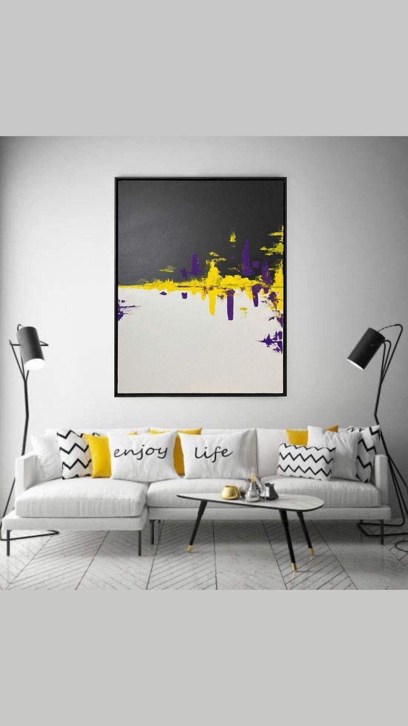 Cuadro decorativo abstracto blanco y negro 90x70-6