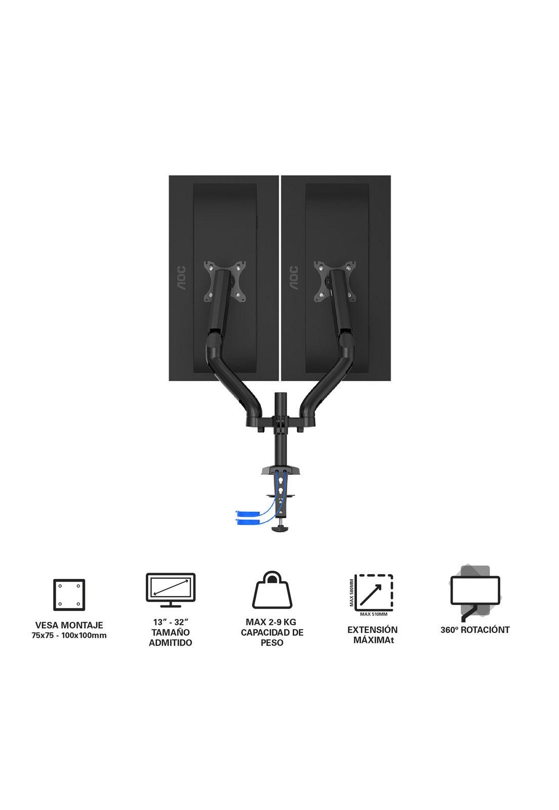 Soporte Doble para Monitores AOC Hasta 32“ AD110DX-2