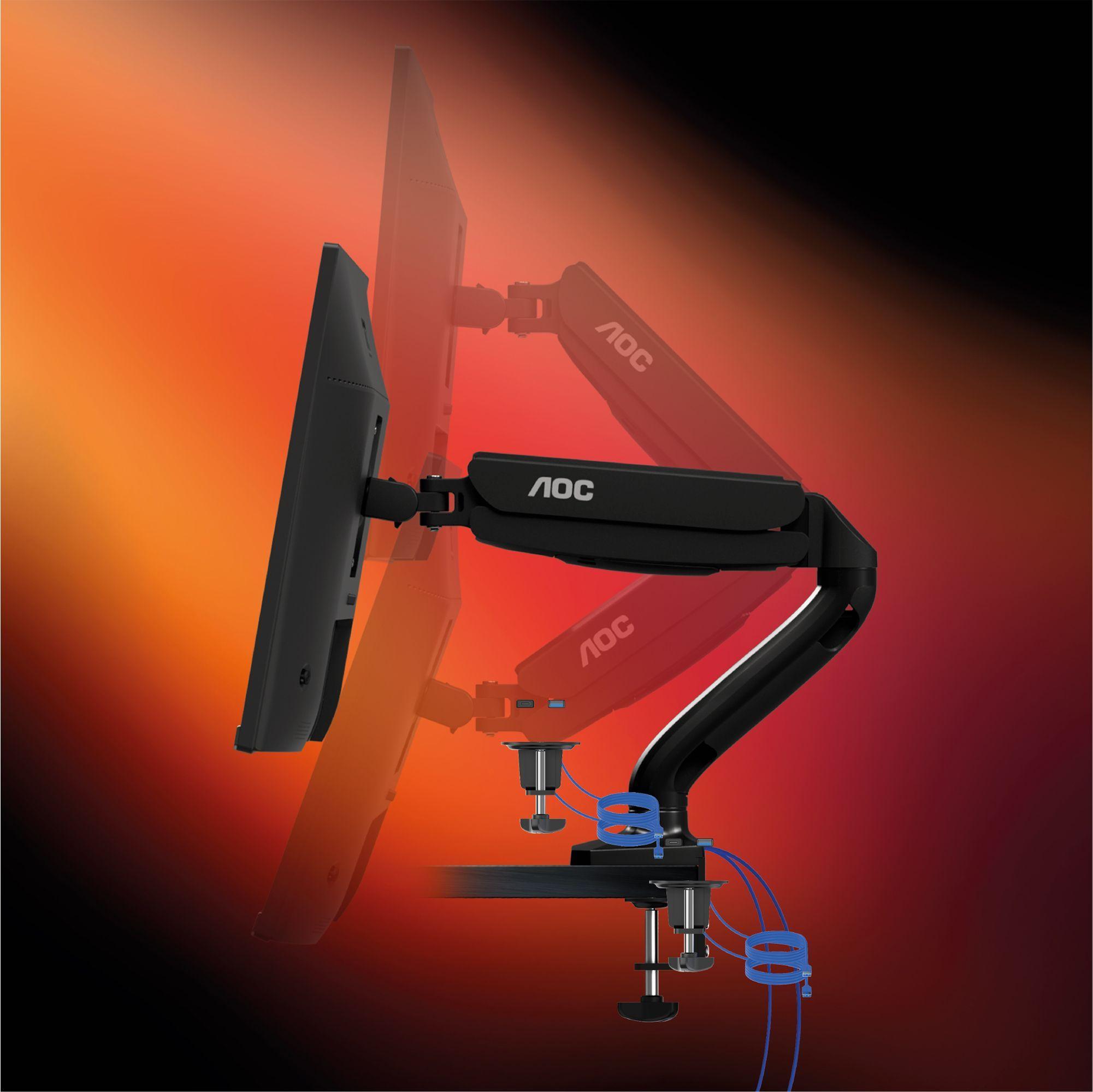 2 Monitores Gamer 27" AOC 27G4 IPS Full HD 180Hz  +  Soporte Monitor AD110DX-3