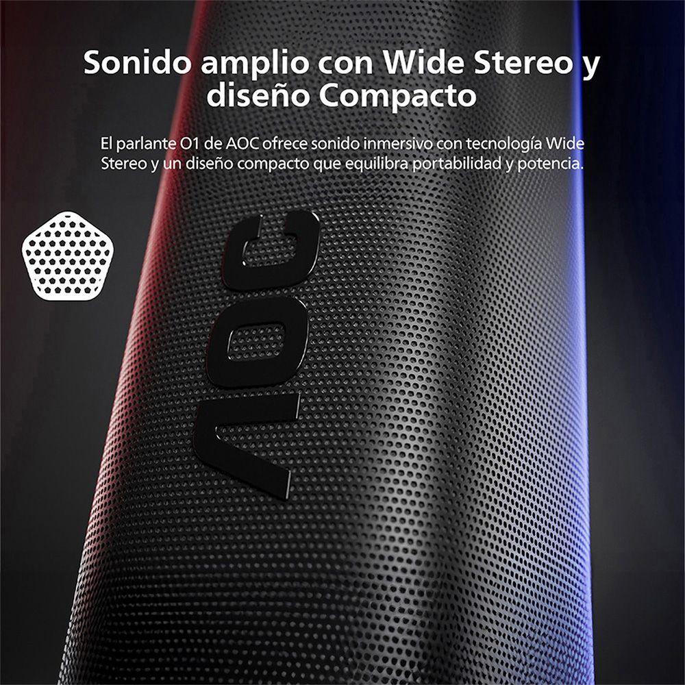 Parlante AOC O1 Altavoz Portátil Bluetooth IP67 | Sonido Potente 45W -3