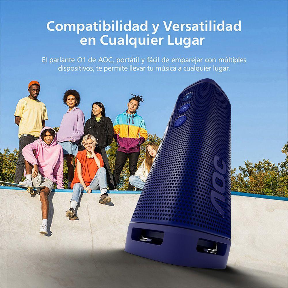 Parlante AOC O1 Altavoz Portátil Bluetooth IP67 | Sonido Potente 45W -4