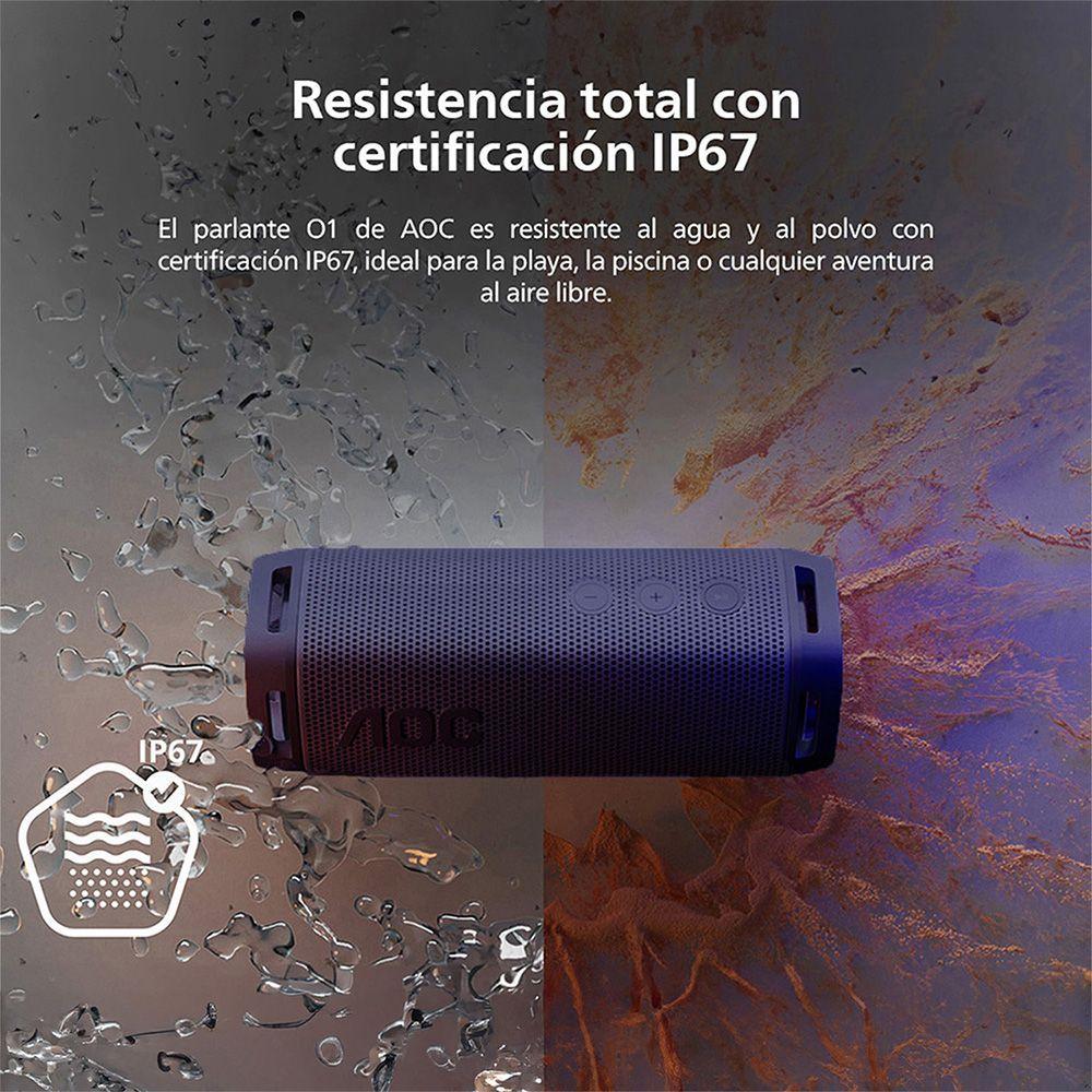 Parlante AOC O1 Altavoz Portátil Bluetooth IP67 | Sonido Potente 45W -5