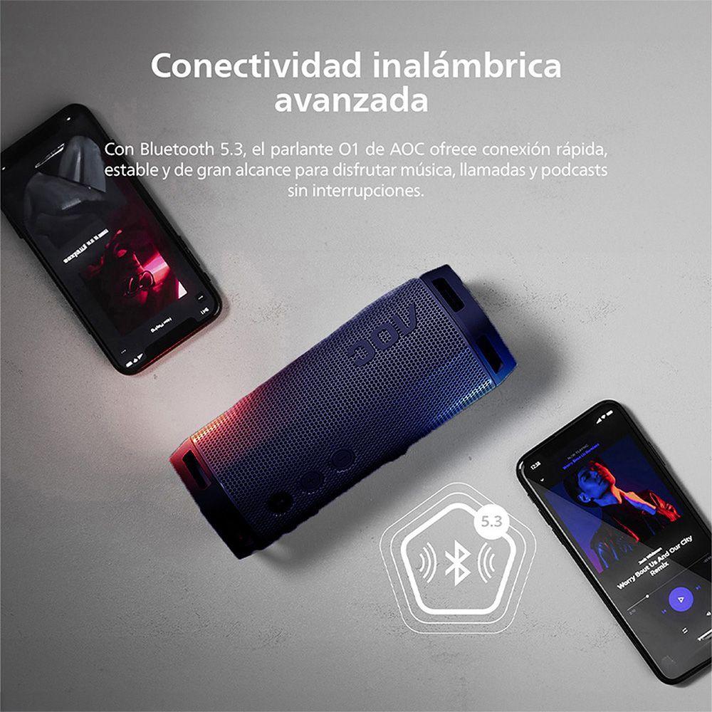 Parlante AOC O1 Altavoz Portátil Bluetooth IP67 | Sonido Potente 45W -6