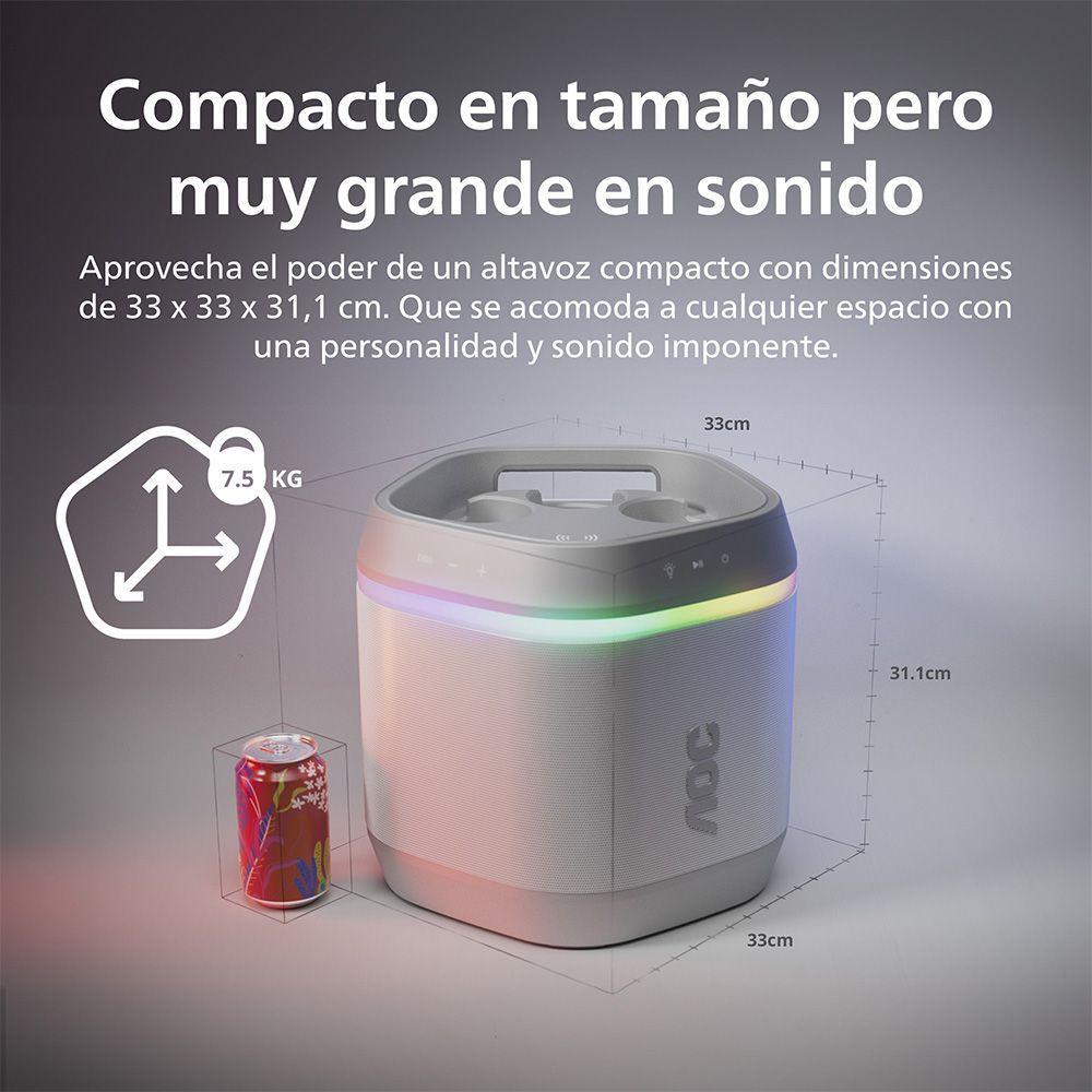 Parlante Bluetooth para Fiesta con Portalatas AOC O3 Blanco-8