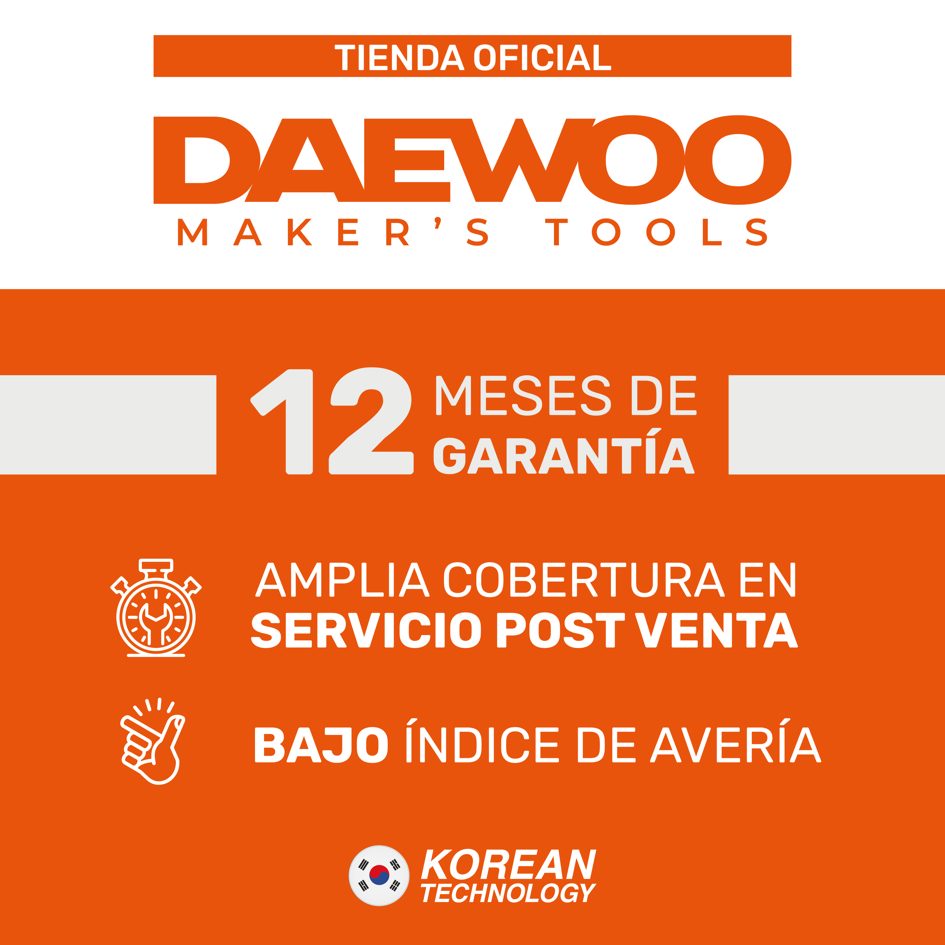 Inflador Compresor Aire Auto Inalámbrico Dwci155 Daewoo 12v-2