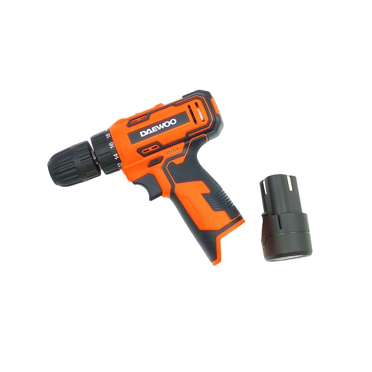 Taladro Atornillador Inalámbrico 10mm 12v Daewoo Dacd1210h-4