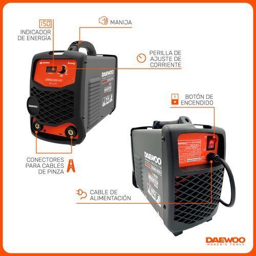 Soldadora Inverter 160a Daewoo DW160MMA 220v Accesorios-4