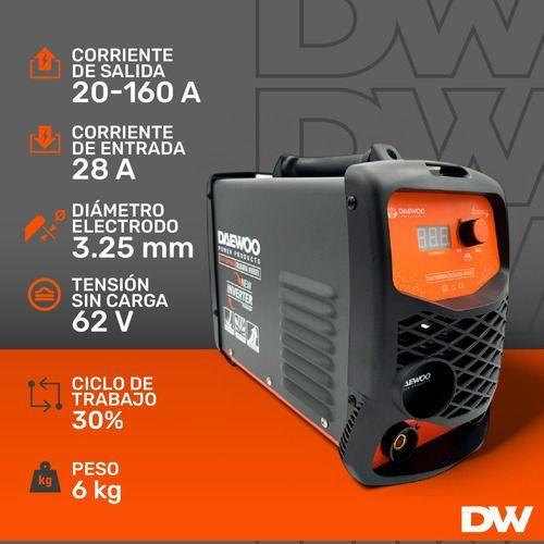 Soldadora Inverter 160a Daewoo DW160MMA 220v Accesorios-5