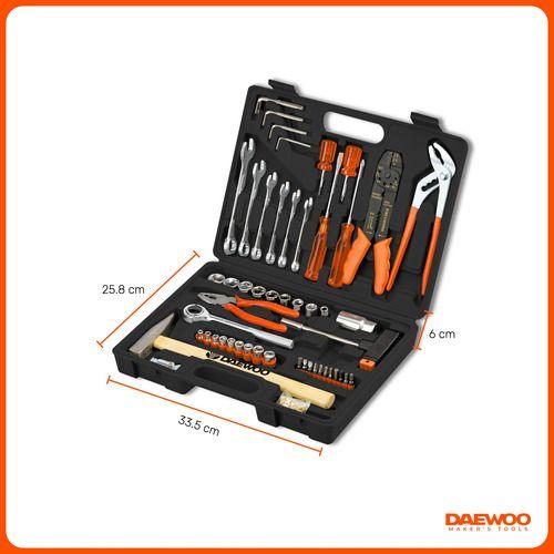 Kit Herramientas Daewoo Dahts100 100 Pzs Maletín Negro-3