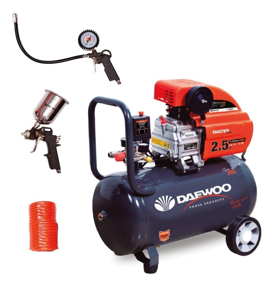 Compresor Eléctrico Daewoo DAC50D 50L 2.5HP + Kit de Accesorios-2