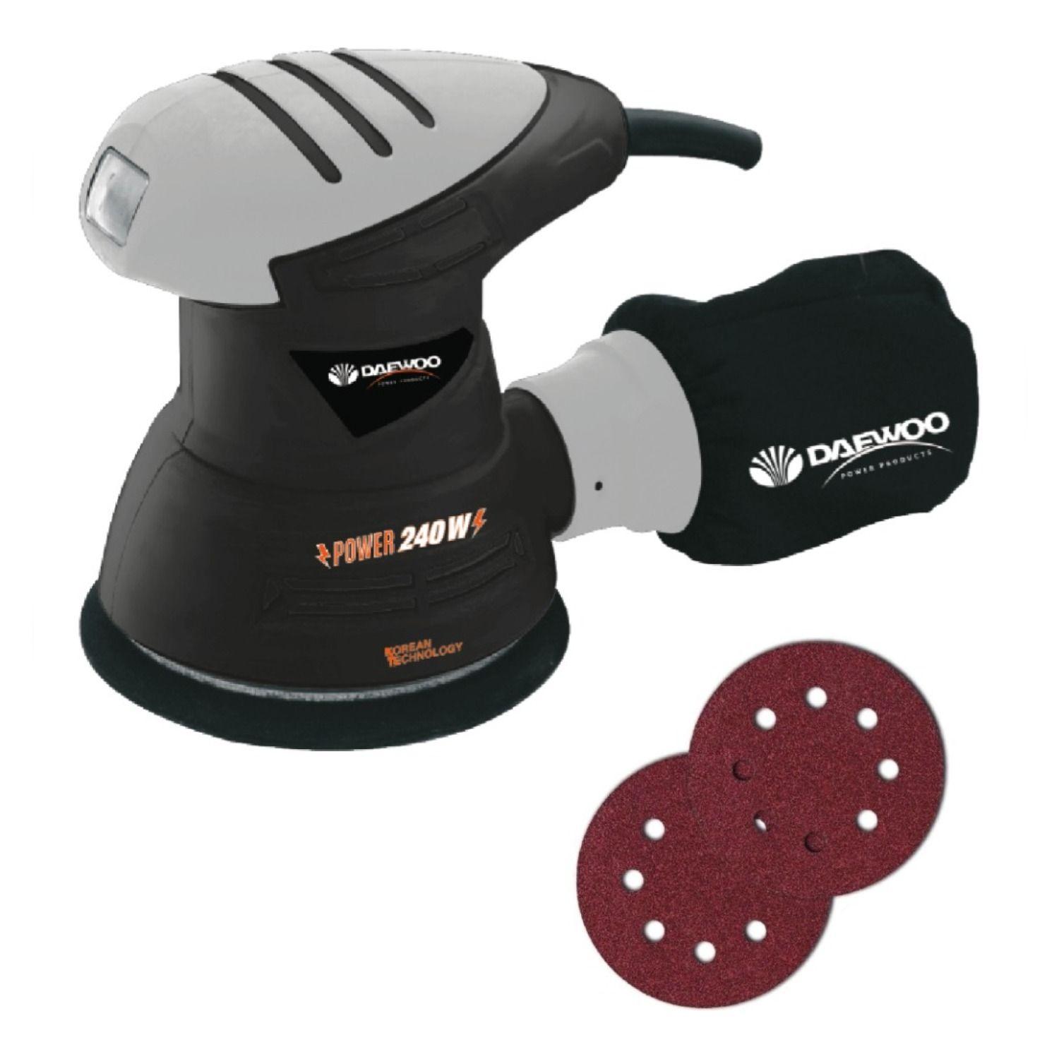 Lijadora Roto Orbital Daewoo Daos230 240w 12000rpm + 5 Lijas-0