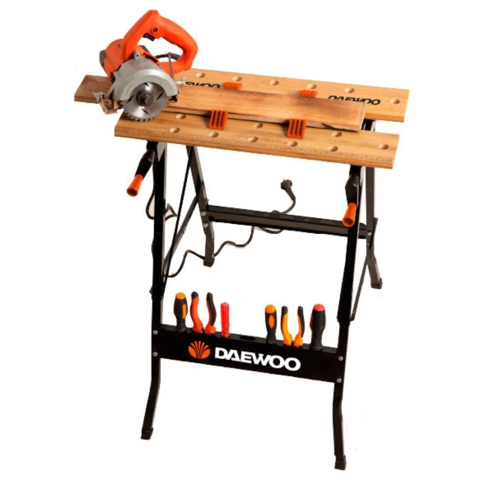 Mesa Banco De Trabajo Daewoo Plegable Portátil Soporta 70KG-2