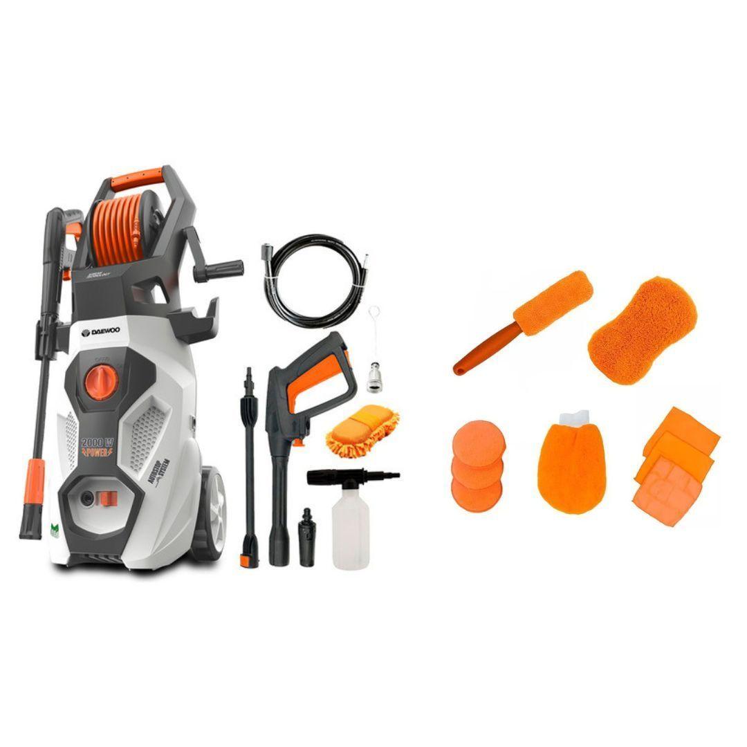 Combo Daewoo Hidrolavadora 2000w+ Kit De Limpieza Auto/hogar-0