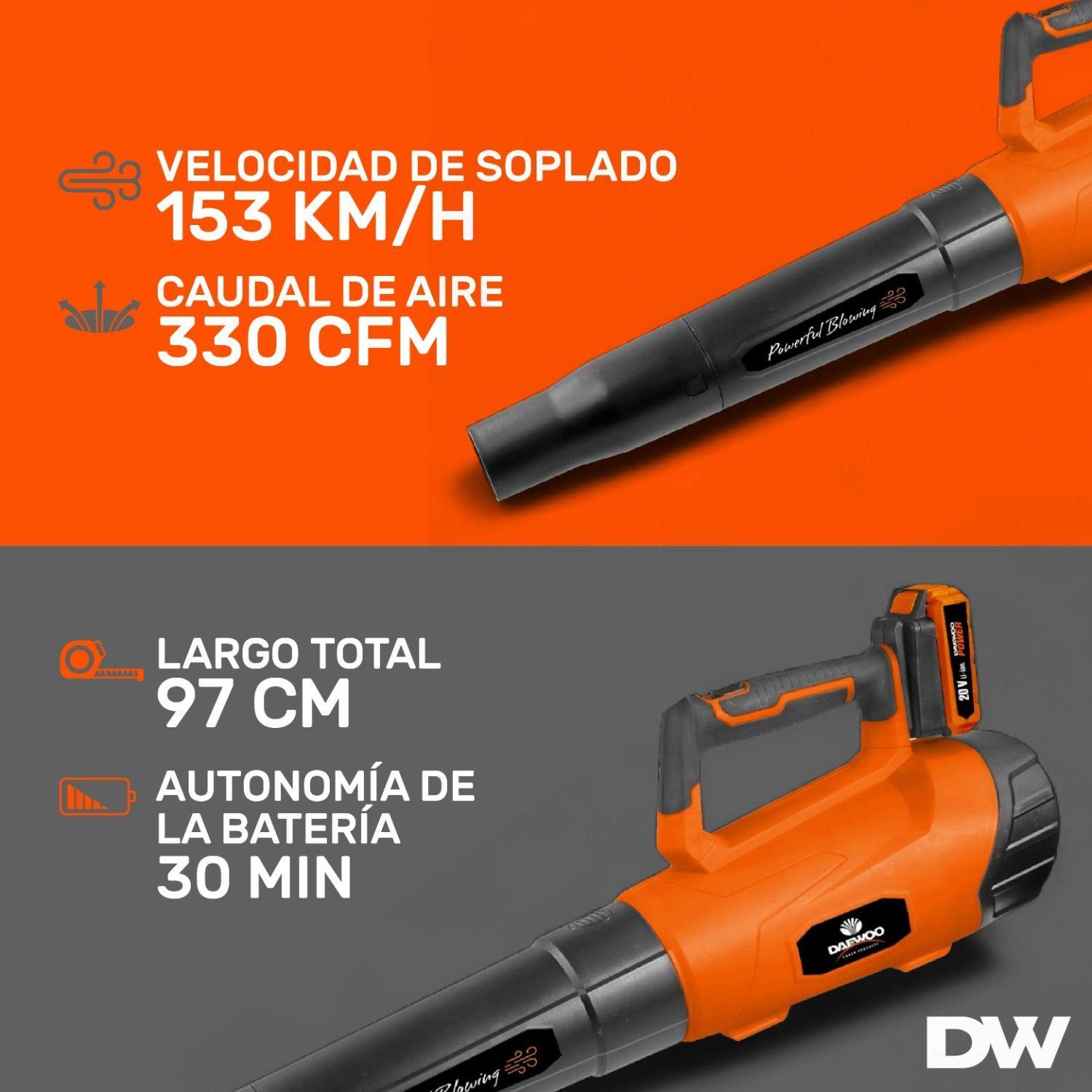Sopladora Inalámbrica Daewoo DAB2000LI-1 + Bateria 20V + Cargador-4