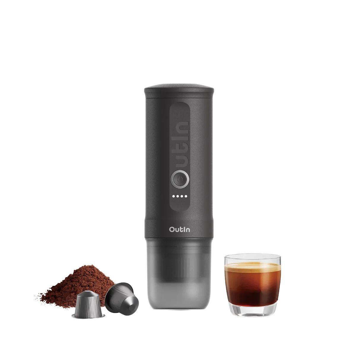 Cafetera Espresso Portátil Outin Gris-0