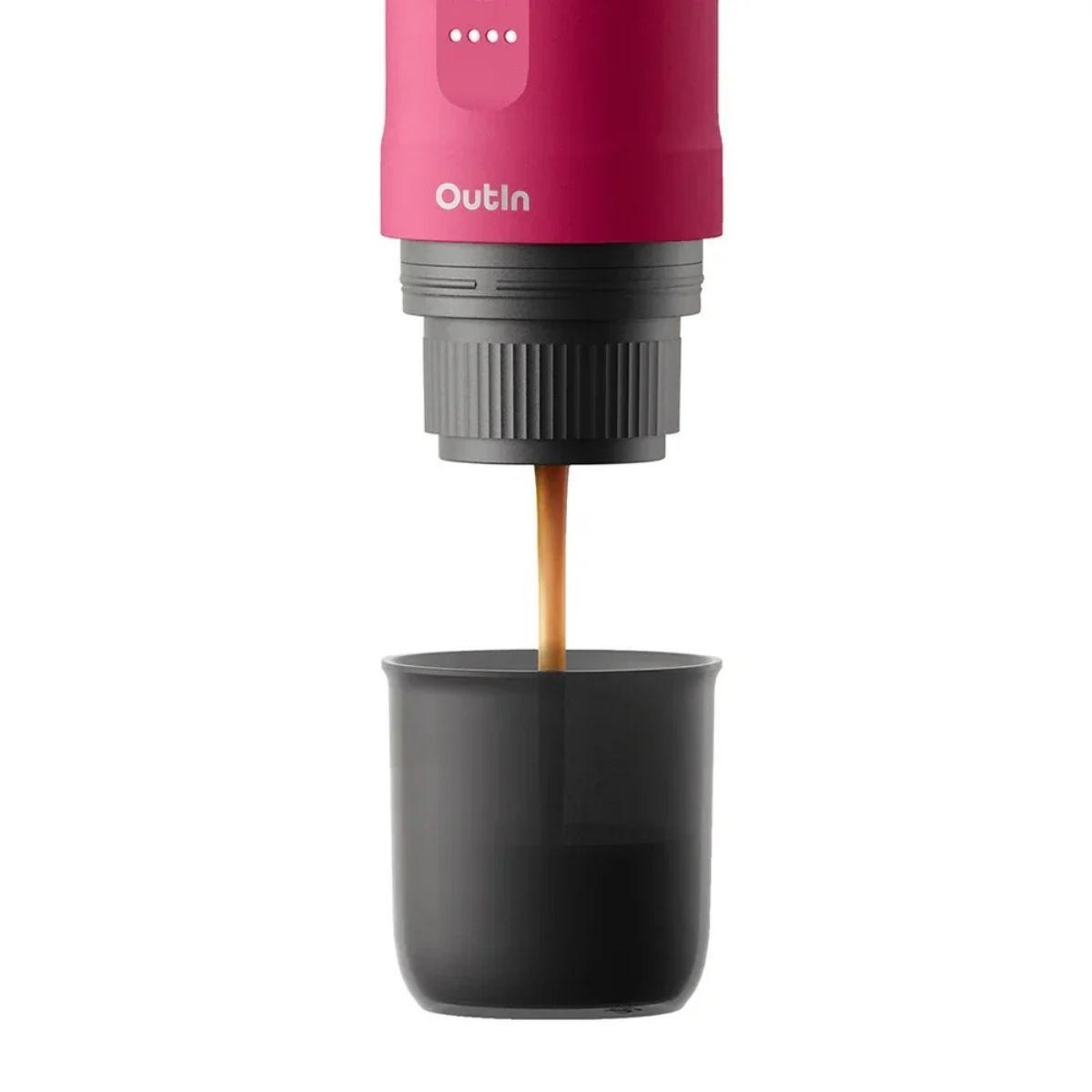 Cafetera Espresso Portátil Outin Rosada-4