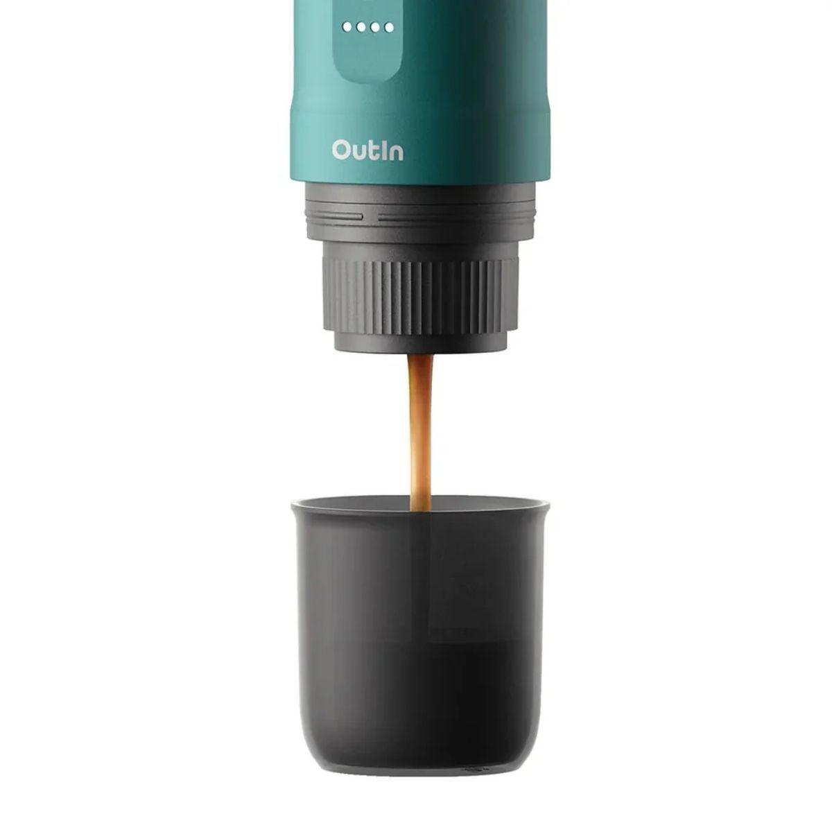 Cafetera Espresso Portátil Outin Verde Turquesa-4