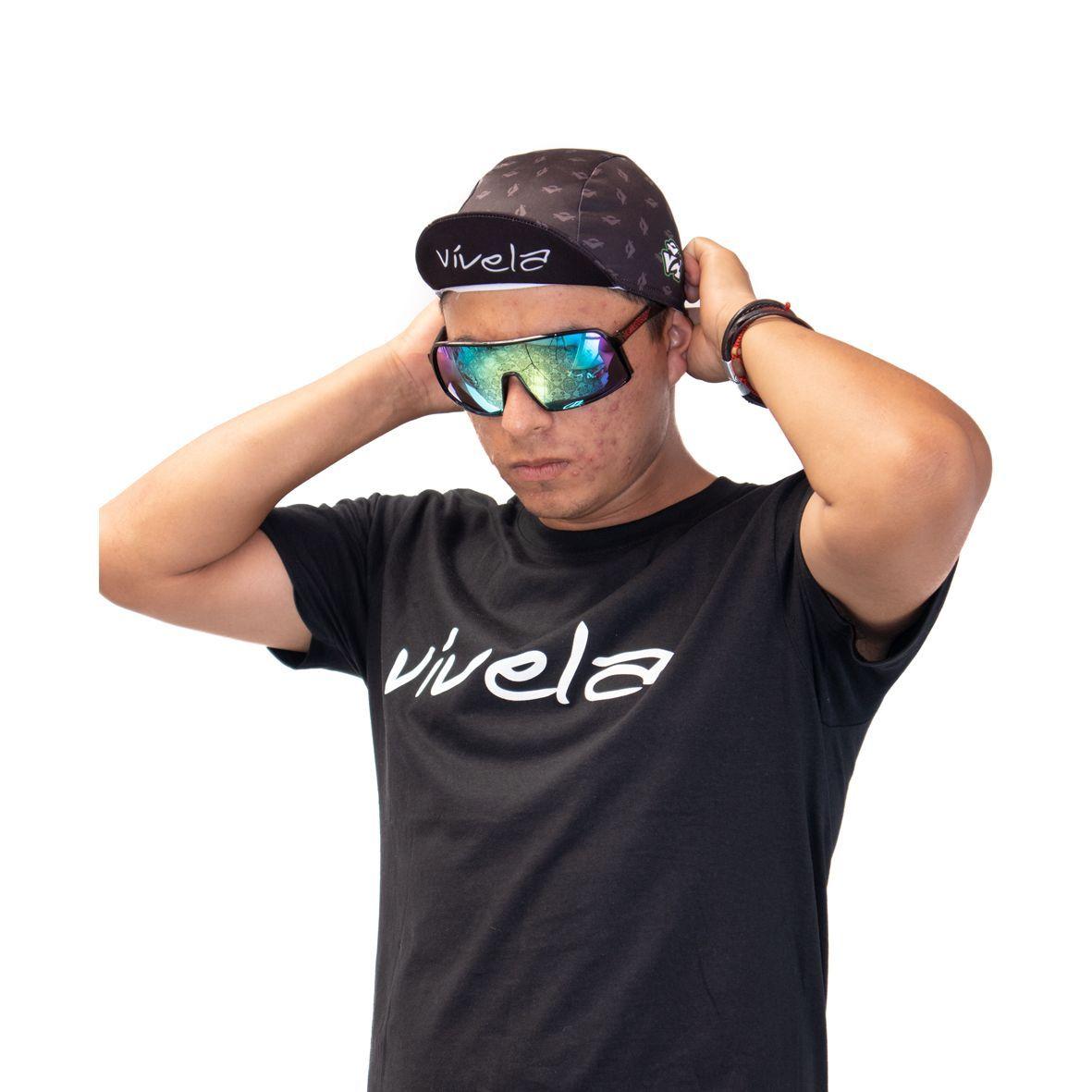 Cap Gorro Vintage Ciclismo Vívela  Negro -2