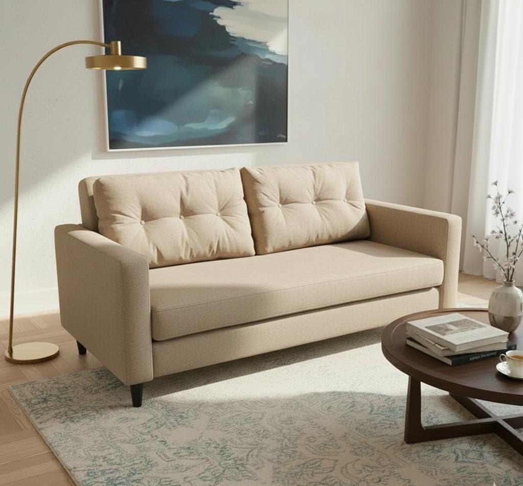 Sofá 3 Cuerpos Paris - Beige Repelente a Líquidos-2