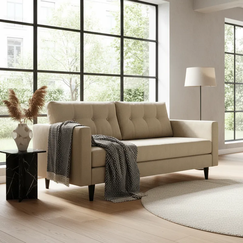 Sofá 3 Cuerpos Paris - Beige Repelente a Líquidos-5