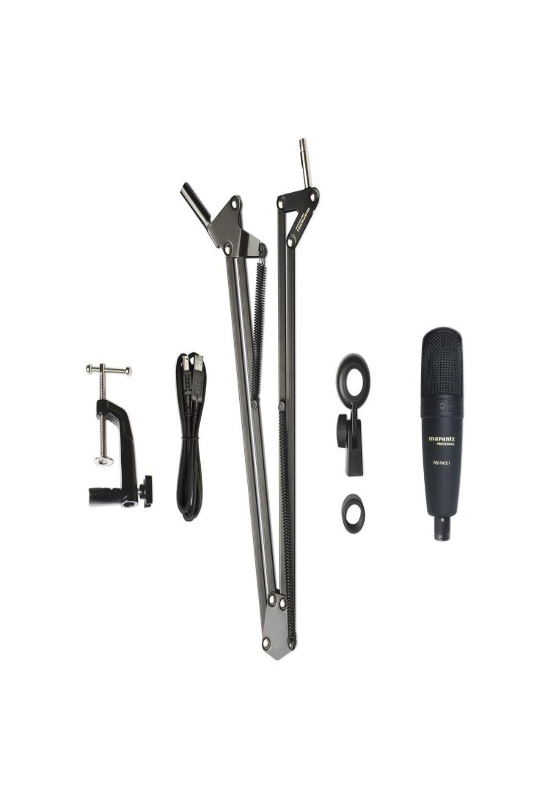 Micrófono USB c/soporte Brazo Pod Pack1 Marantz-3