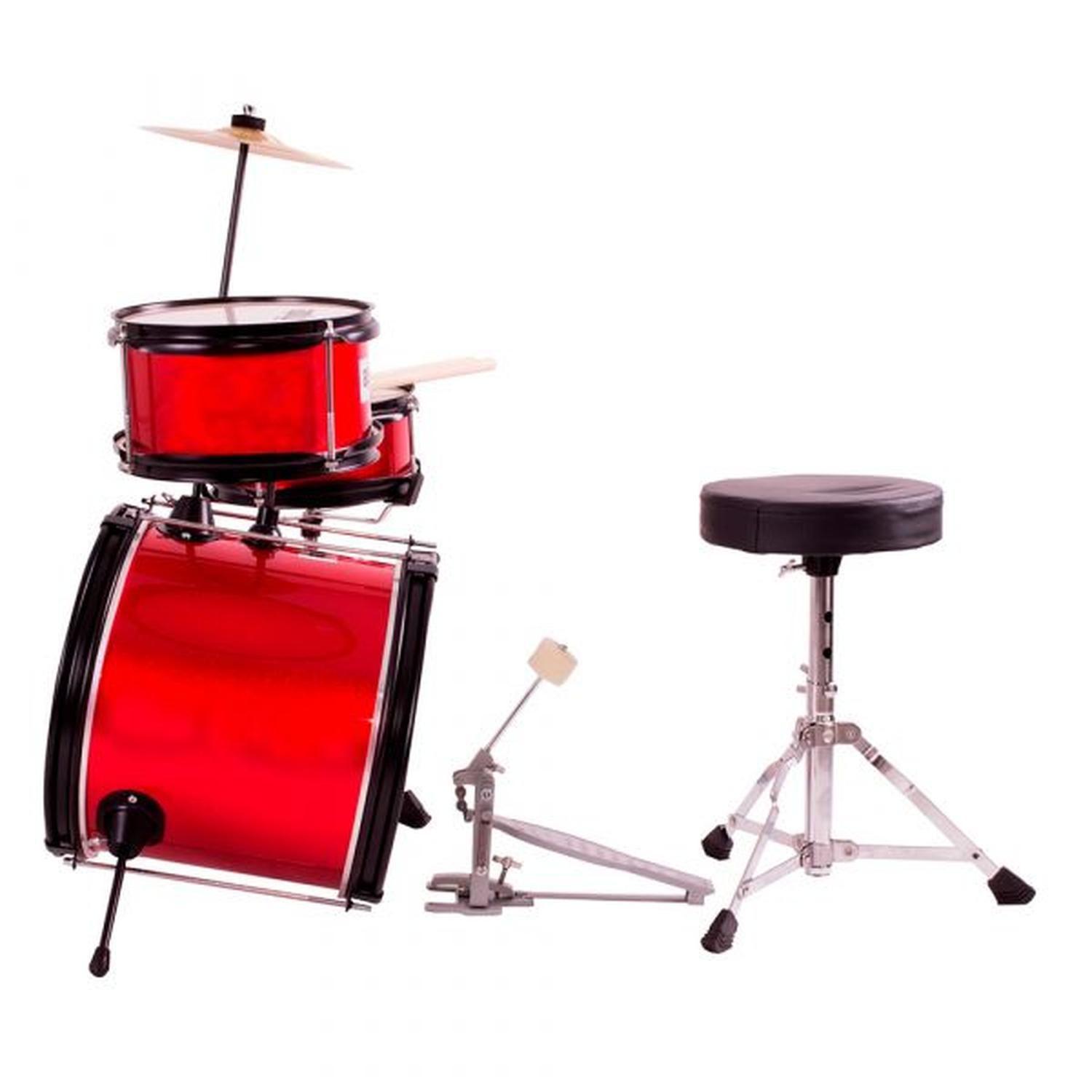 Batería Acústica Para Niño Apollo EBNI3, Rojo-2