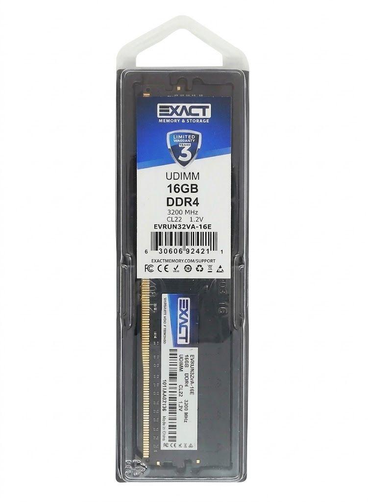 Memoria Exact DDR4 16GB 3200 MHz 1.2V -  Desktop UDIMM -0