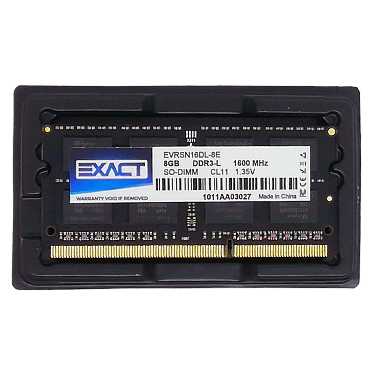 Memoria Exact DDR3 8GB 1600 Mhz 1.35V - Notebook SODIMM-3