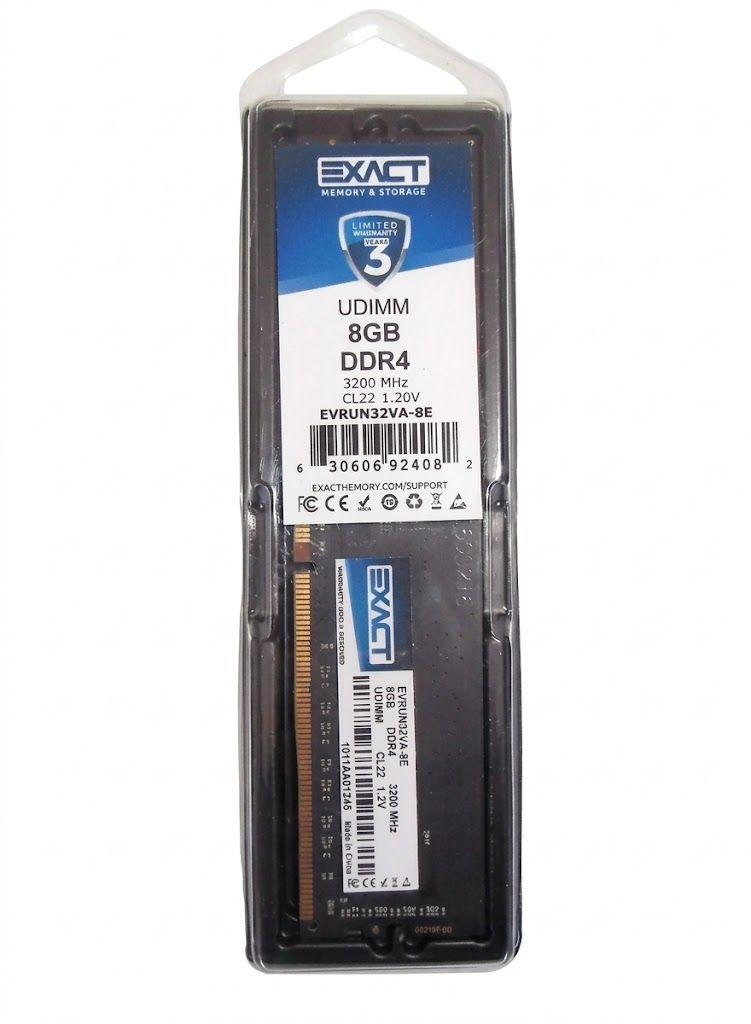 Memoria Exact DDR4 8GB 3200 MHz 1.2V -  Desktop UDIMM -0