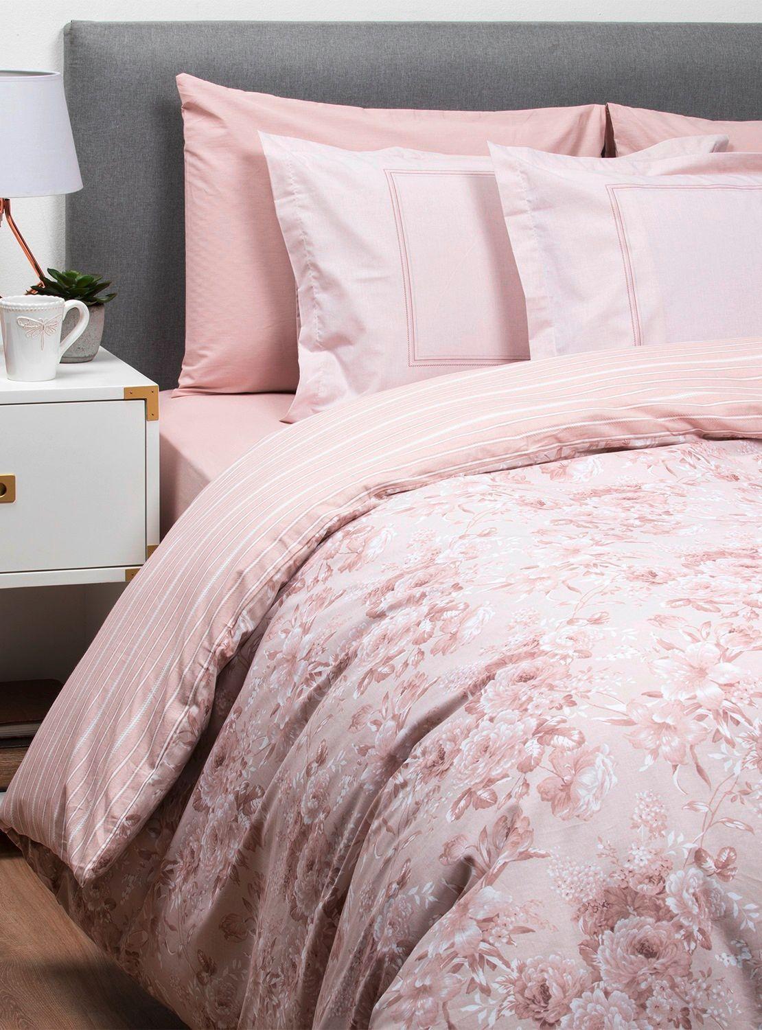 Set con funda de plumón 100% algodón King Porto Powder-0