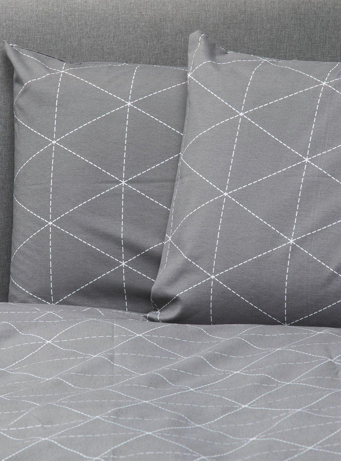 Set con funda de plumón 100% algodón 2 plazas Dream Antracit-4