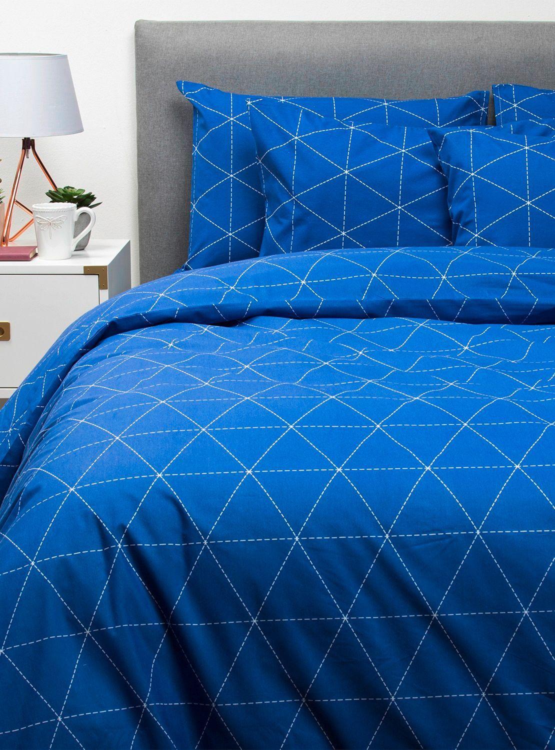 Set con funda de plumón 100% algodón King Dream Azul-0