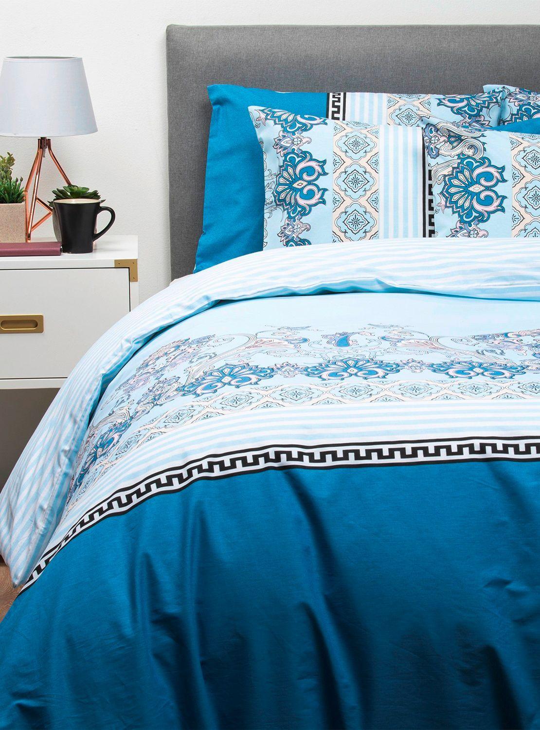 Set con funda de plumón 100% algodón 2 plazas Ocean-1