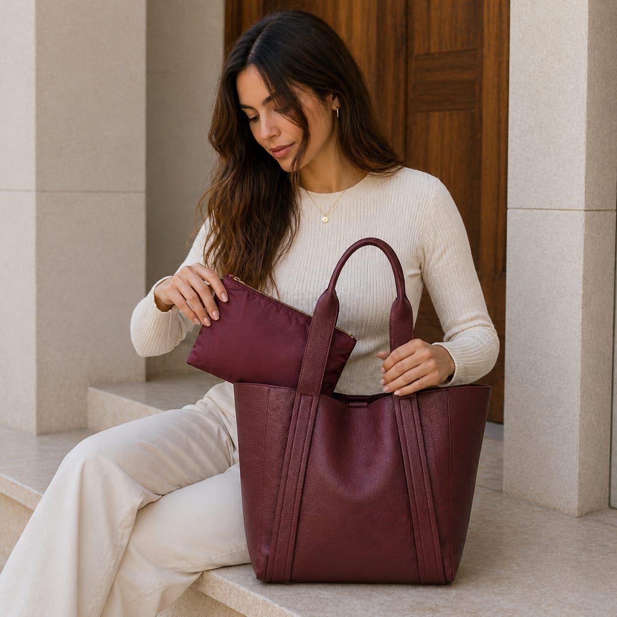 SHOPPER HOMBRO BURDEO CON ESTUCHE-2