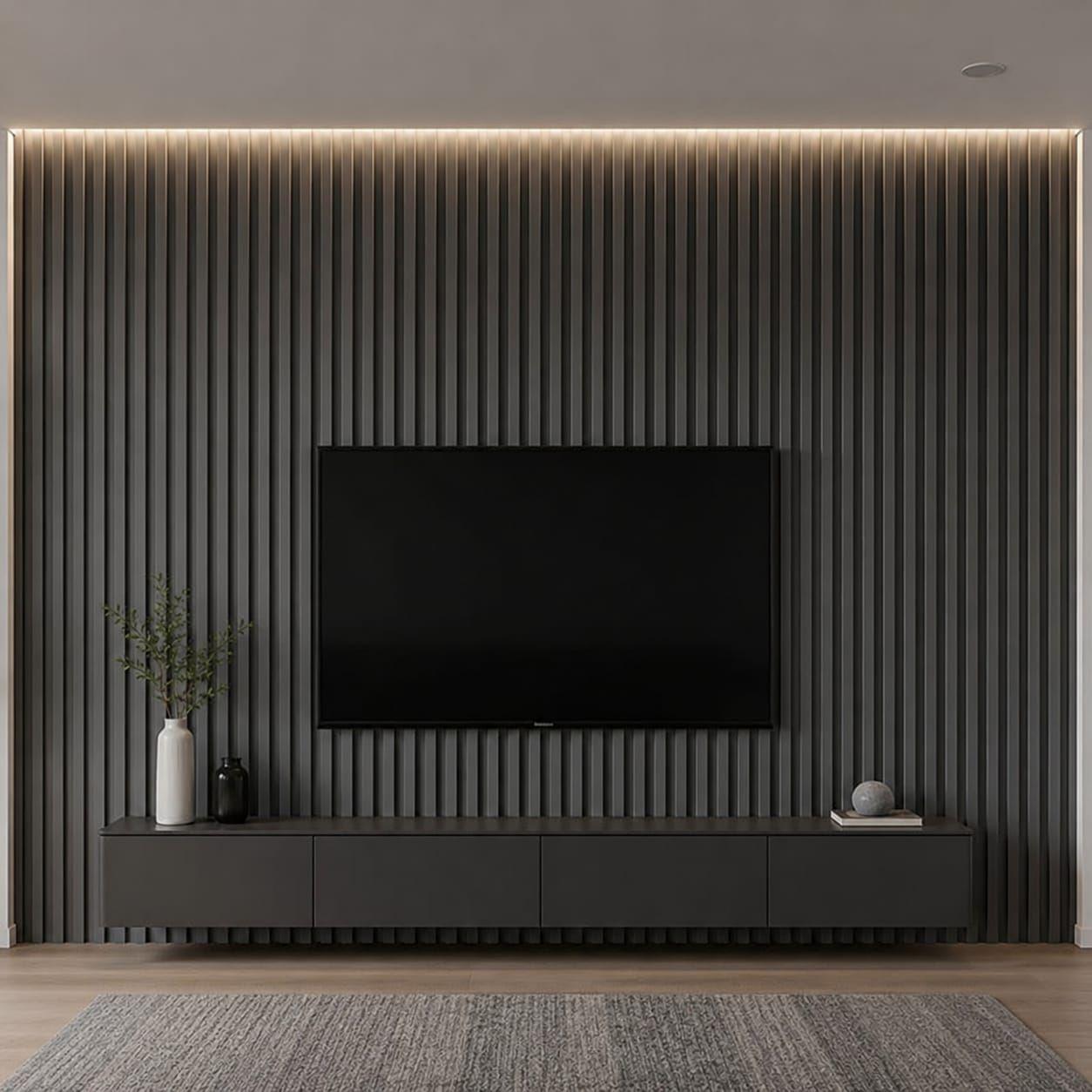 WALL PANEL PVC 10 PZS 3D 250X16 CM GRIS WP 29 BASALTO-3