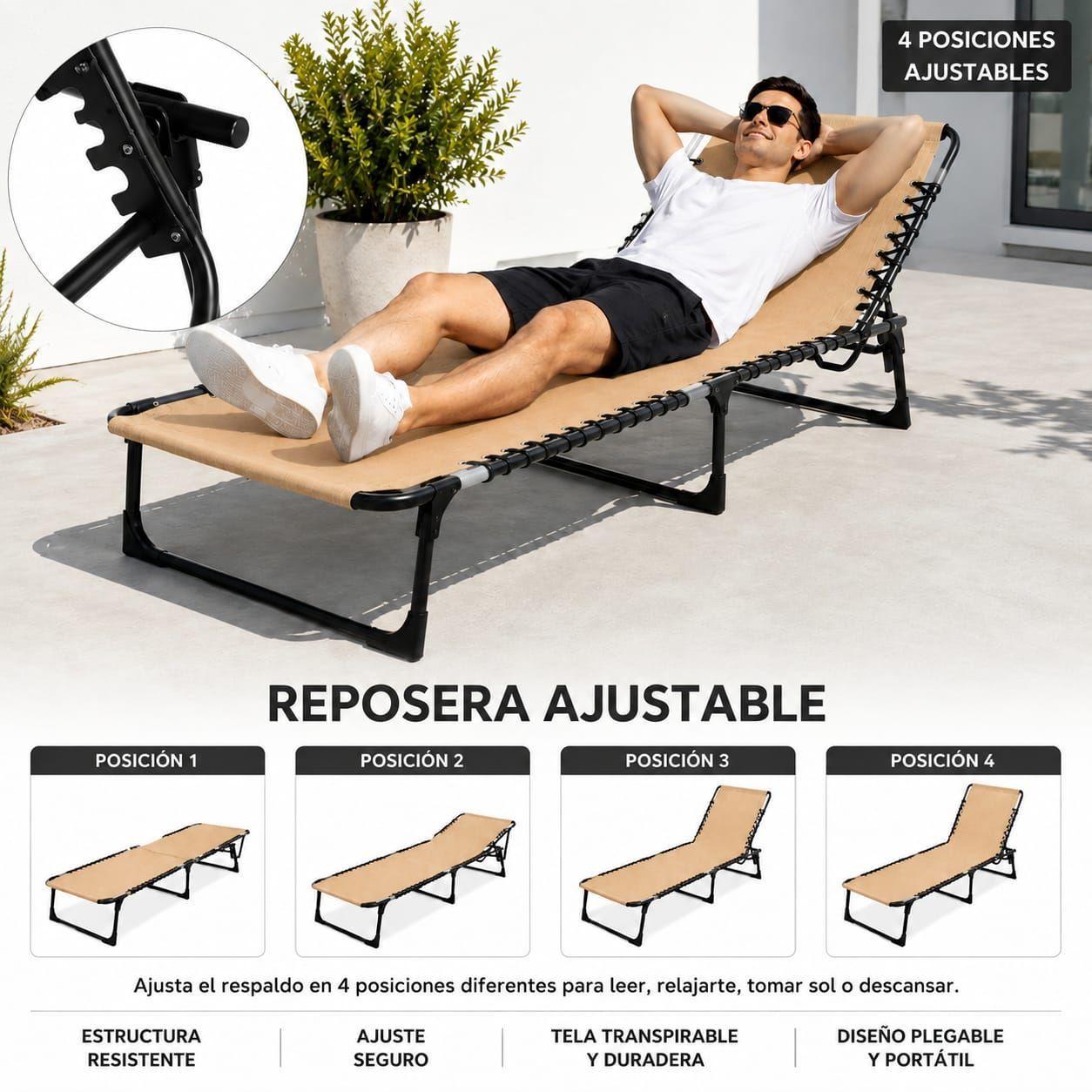 REPOSERA PLEGABLE CAMPING POLIURETANO FOAM PAD BEIGUE-4