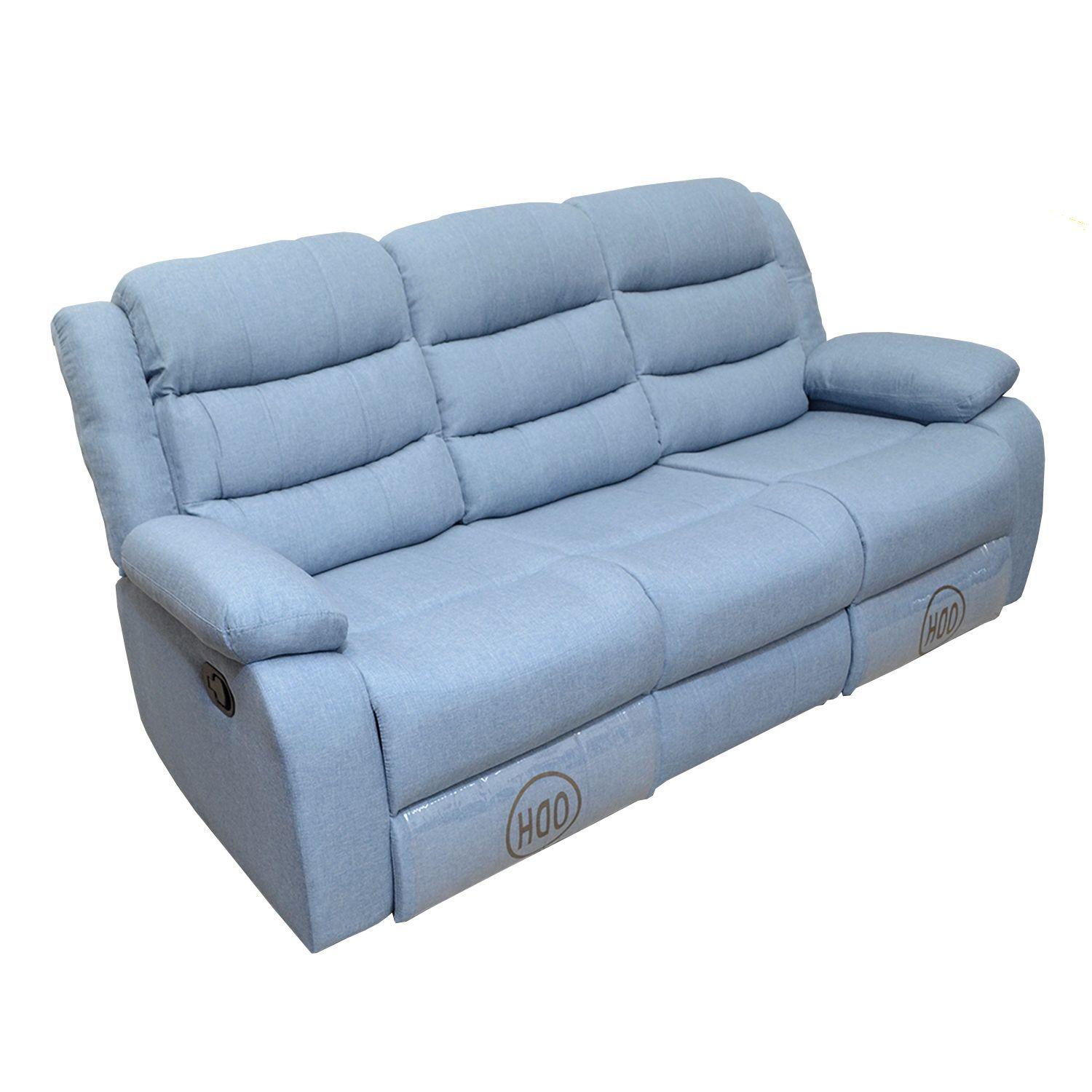SOFA RECLINABLE 3 CUERPOS  ODH NEW ITALIA, COLOR JEANS-2