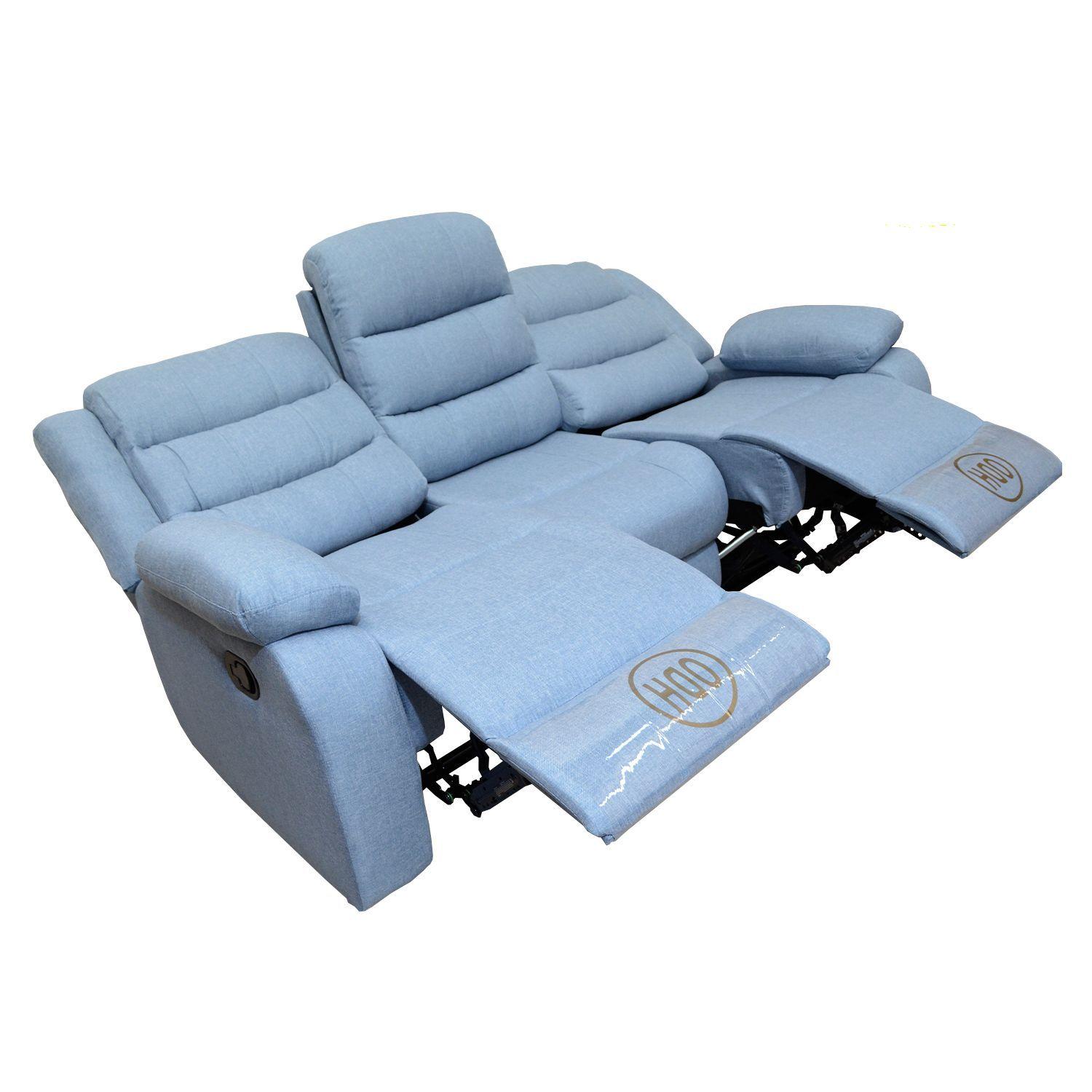 SOFA RECLINABLE 3 CUERPOS  ODH NEW ITALIA, COLOR JEANS-4