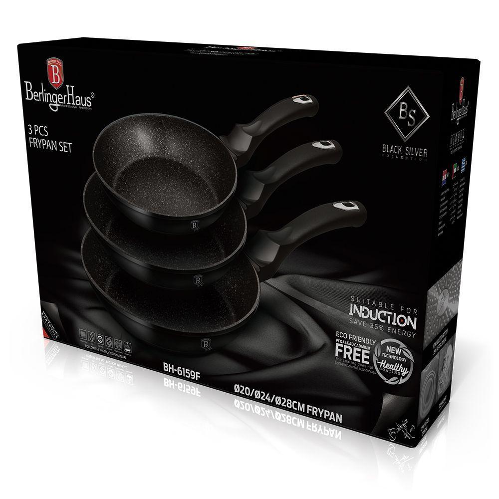 set de 3 sartenes Gourmet  linea Pro black-3
