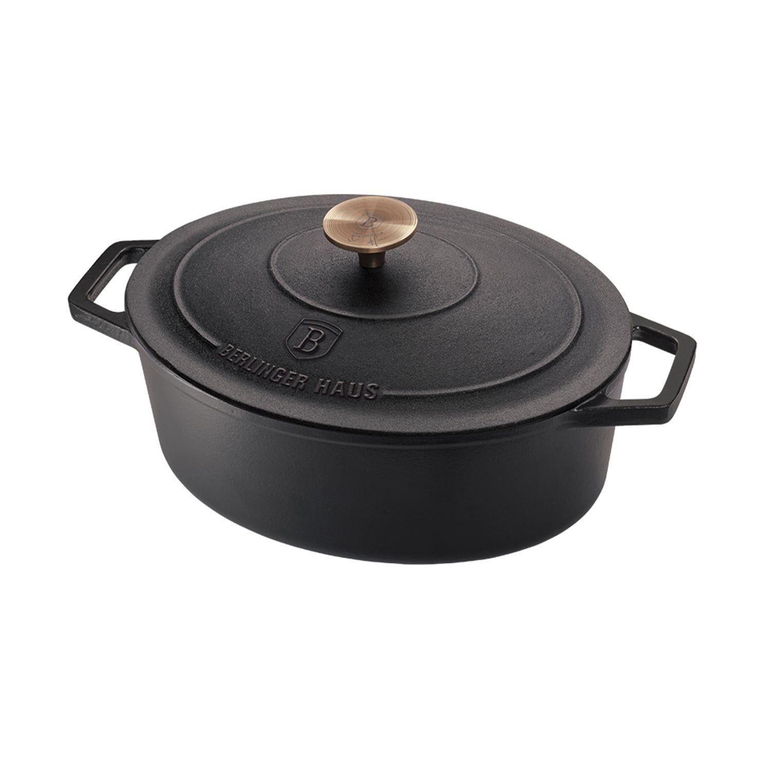 Cacerola de hierro fundido Ø 32 cm (5,5 litros), color negro mate-0