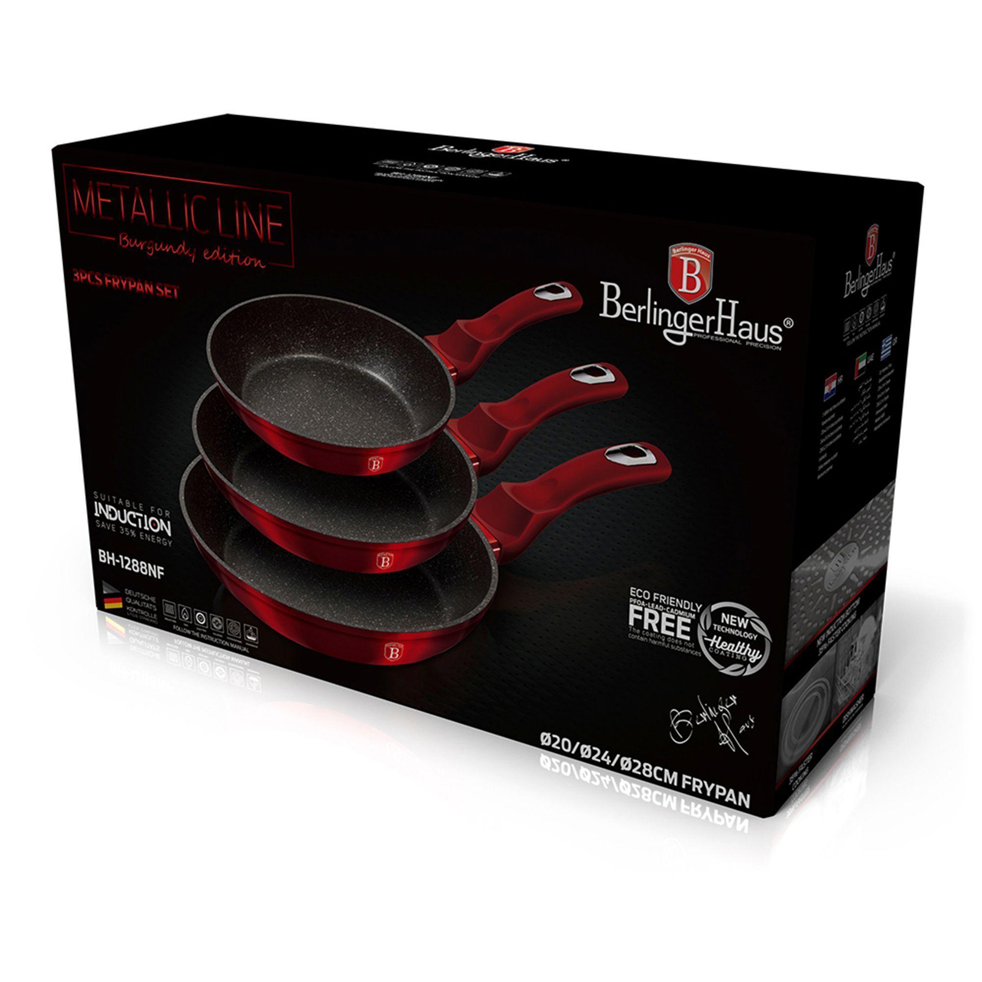  SET DE SARTEN  3 PCS ROJO BH-1288NF-3