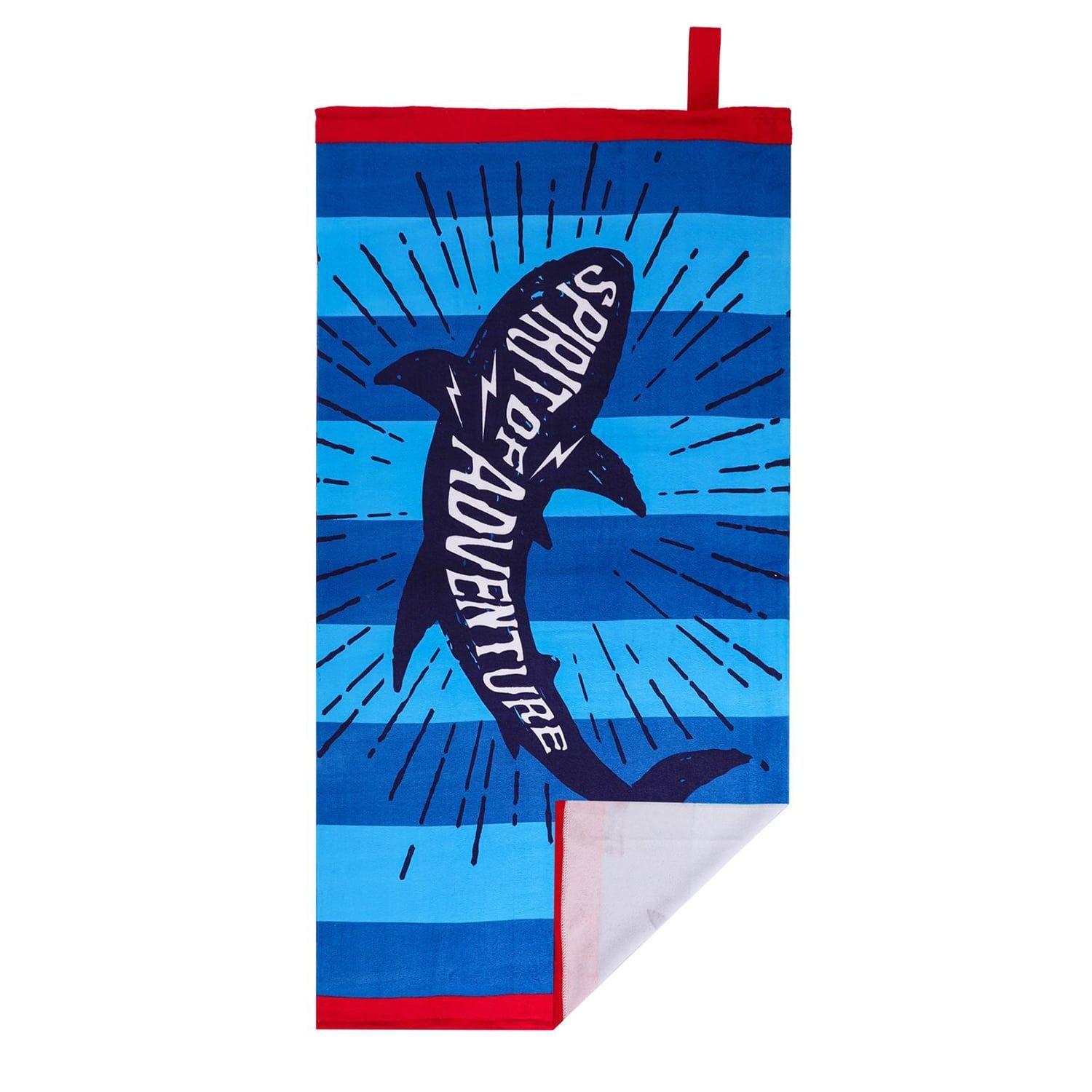 Toalla de playa rayas tiburón-3