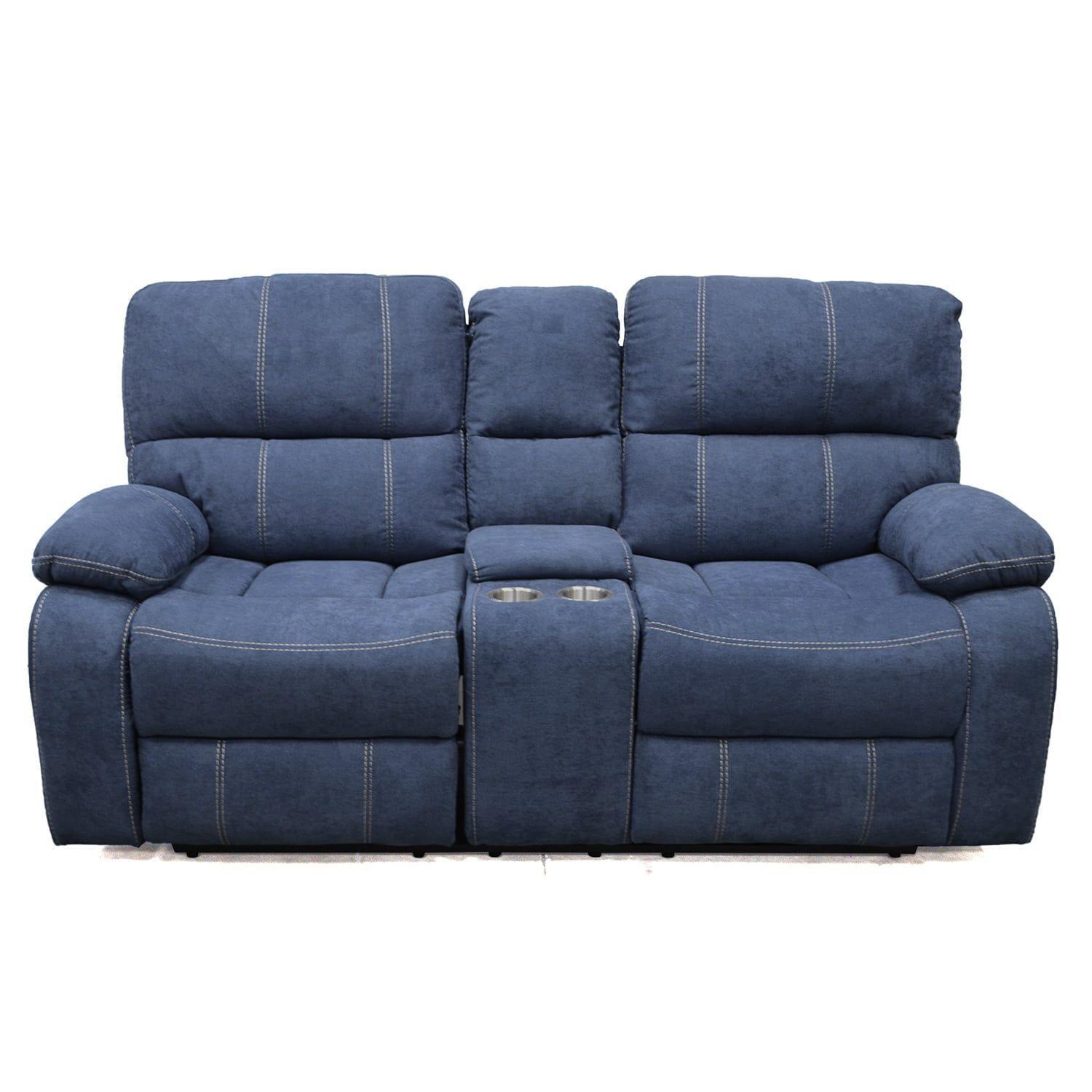 SOFA RECLINABLE  ELECTRICO  2 CUERPOS ODH  NEW VENECIA COLOR AZUL-0