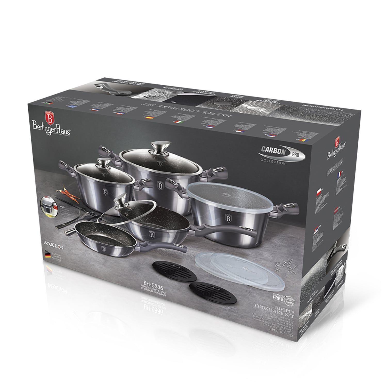 BATERIA DE CODINA 13 PZS METALLIC LINE CARBON PRO EDITION ANTIADHERENTE-2