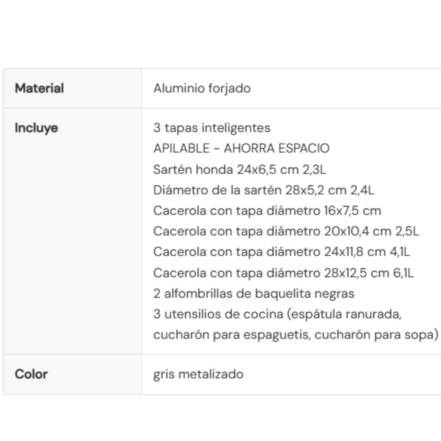 BATERIA DE COCINA 18 PZS MOONLIGHT COLLECTION ANTIADHERENTE-4