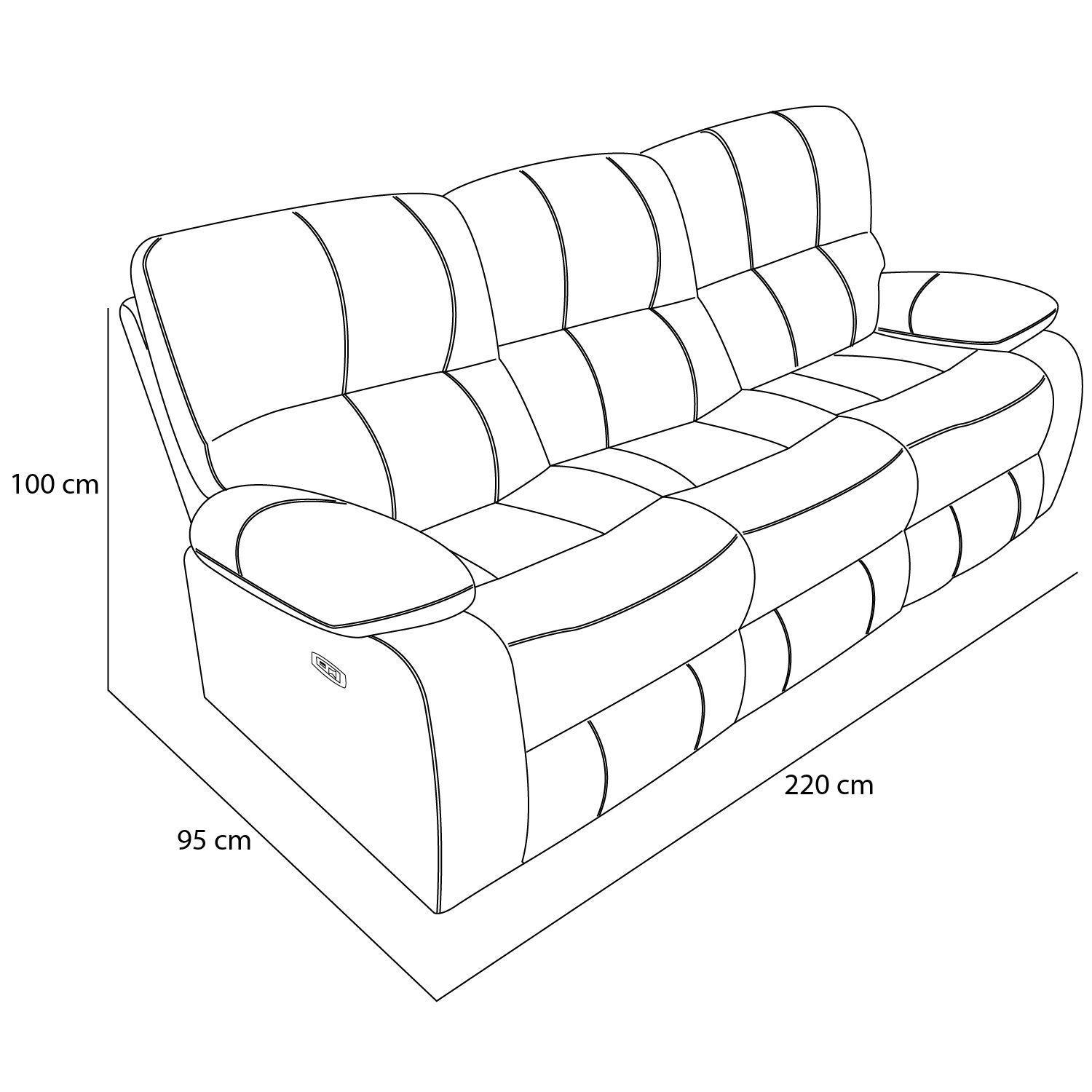 SOFA RECLINABLE  3 CUERPOS ODH  NEW VENECIA ELECTRICO AZUL-4