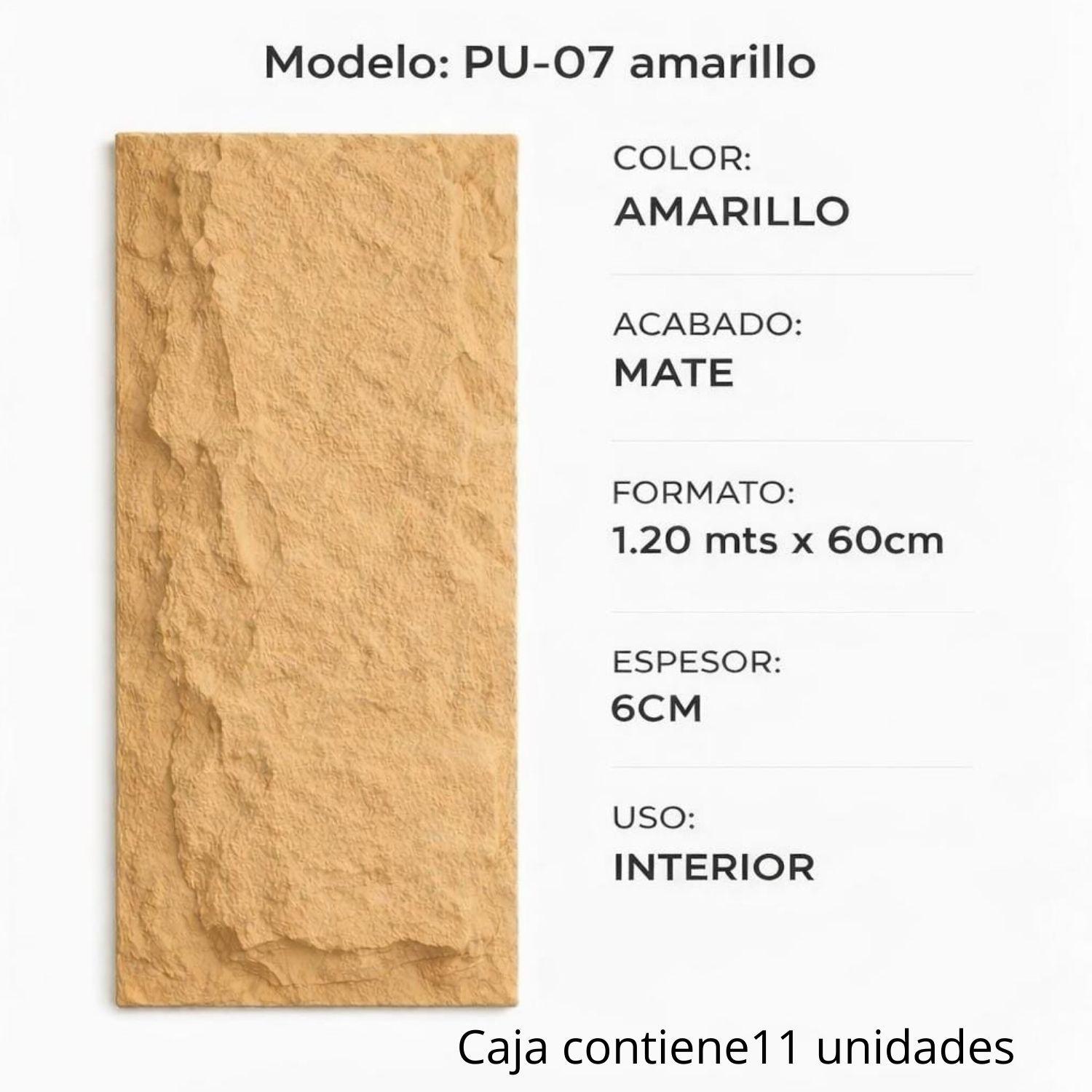 PANEL PU 120 X 60 CM GOLDEN MA PU 07-2