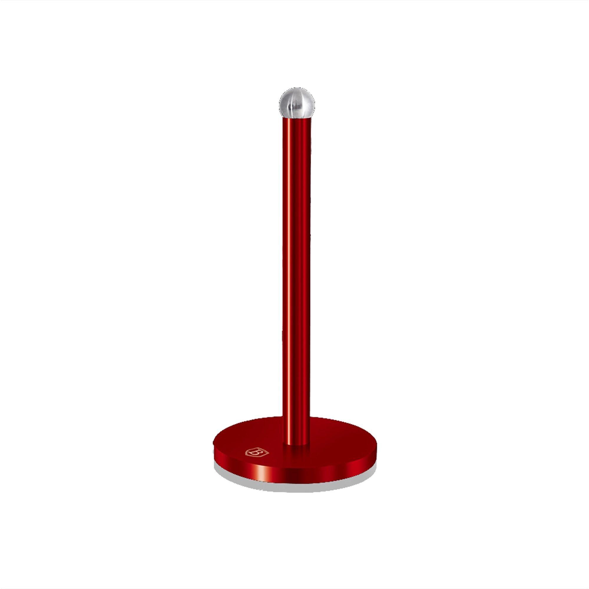 Porta toalla de papel para mesa metalico rojo-2
