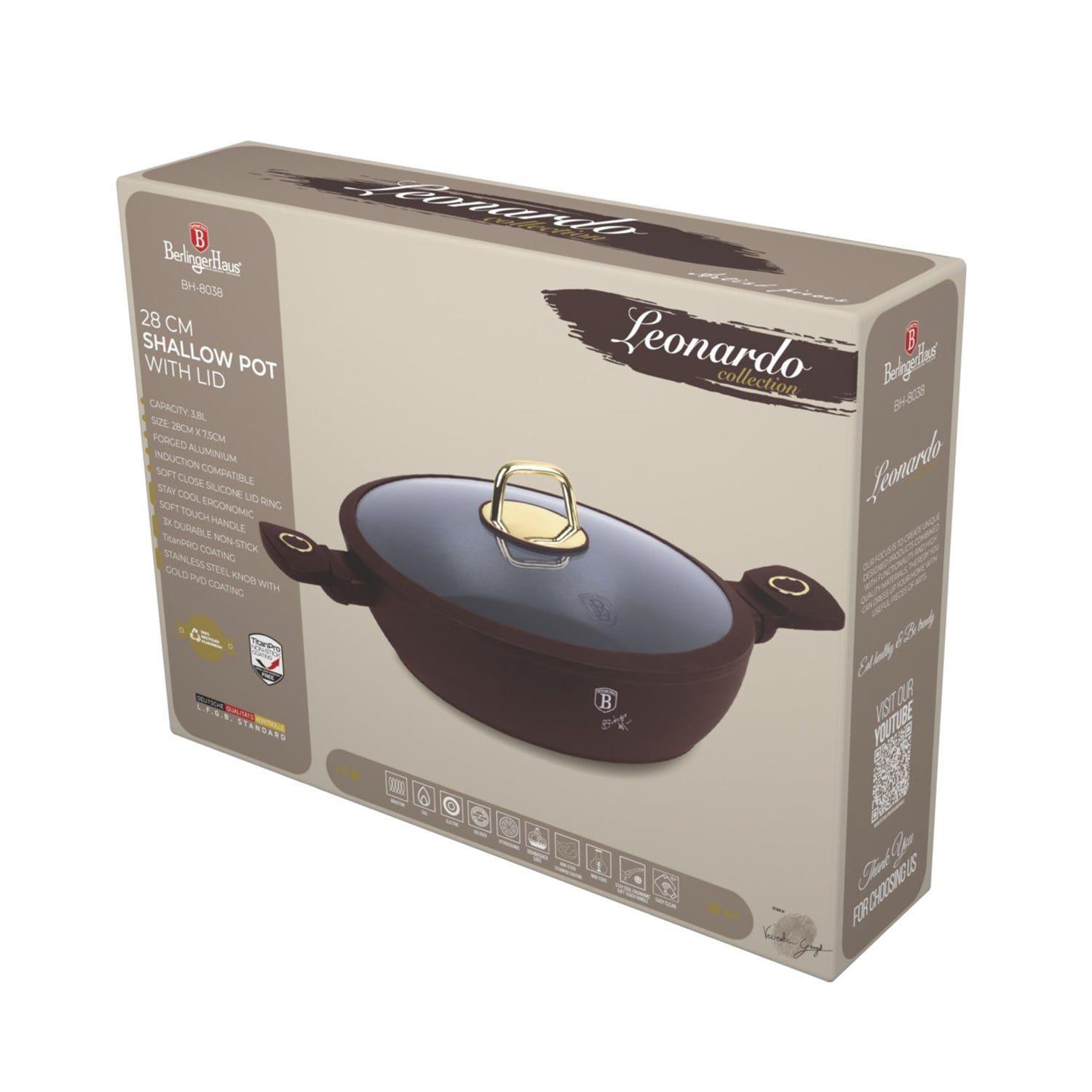 OLLA CON TAPA 2 PZS 28 CM LEONARDO COLLECTION ANTIADHERENTE-2
